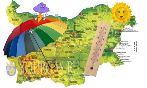 13 мая погода в Болгарии — по летнему до +32°С, повсеместно дожди с грозами