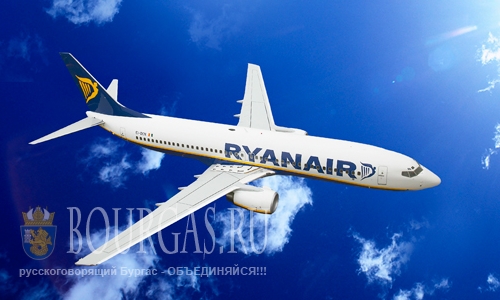 Рейсы бюджетной авиакомпании Ryanair свяжут Софию и Киев