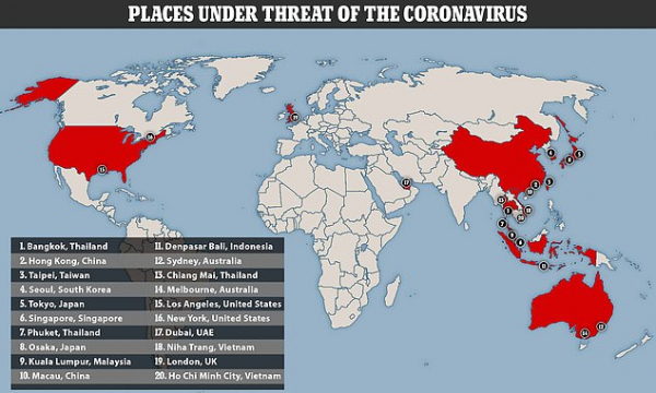 Врачи составили Топ-20 городов мира, где ожидается вспышка коронавируса