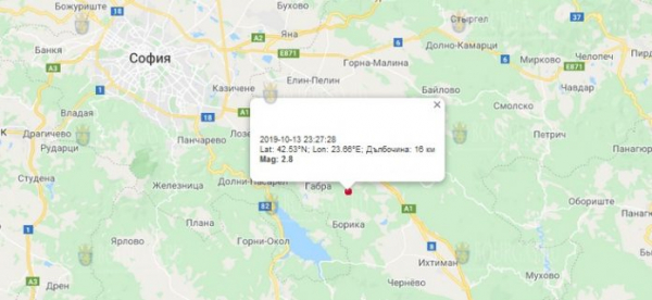 Землетрясение на Западе Болгарии