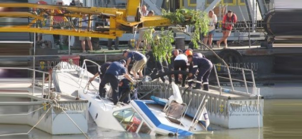 В порту Созополя упал 80-тонный кран