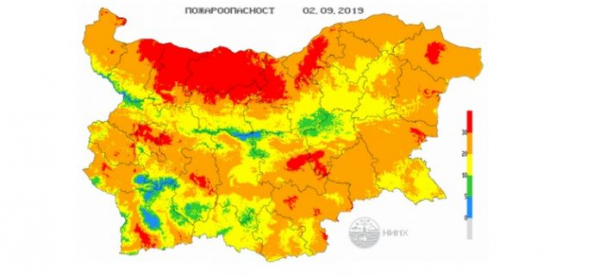В 20 областях Болгарии объявлен Красный код пожароопасности