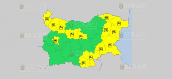 На 4 февраля в Болгарии — ветреный Желтый код опасности