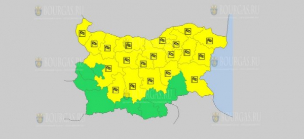 На 3 февраля в Болгарии — ветреный Желтый код опасности