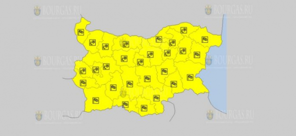 На 5 февраля в Болгарии — ветреный и снежный Желтый код опасности