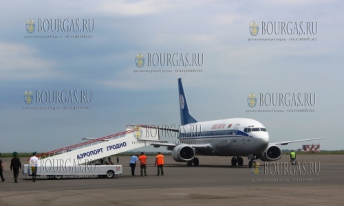 Первые чартерный рейс Гродно — Бургас доставил на болгарский курорт туристов из Беларуси