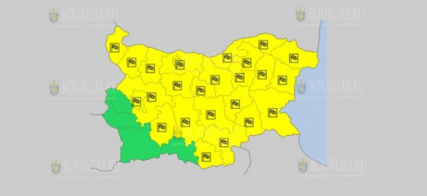 На 27 февраля в Болгарии — ветреный Желтый код опасности