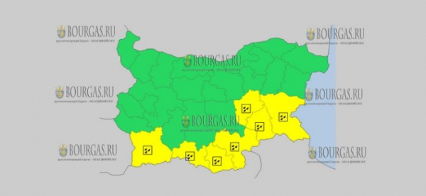 27 ноября в Болгарии — дождливый Желтый код опасности