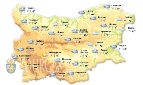 Болгария погода — Желтый код для западных областей