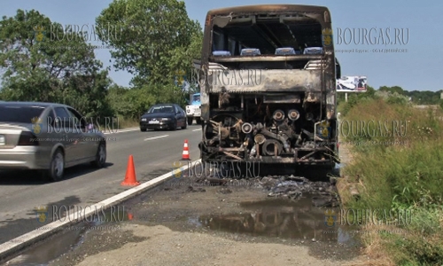 В болгарском Причерноморье загорелся автобус с израильскими туристами