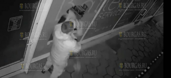 Болгарка в ходе ссоры с молодым человеком разбила головой витрину магазина (ВИДЕО:)