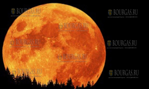 Сегодня в Болгарии можно наблюдать розовую супер Луну