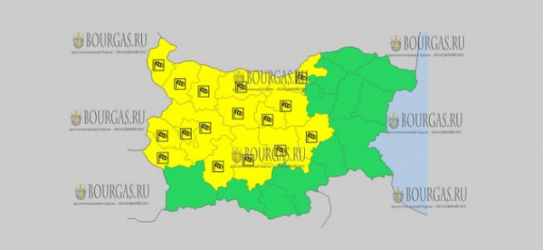 25 декабря в Болгарии объявлены ветренный Желтый код