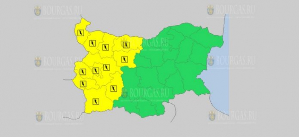 На 19 июля в Болгарии — дождевой и грозовой Желтый коды опасности