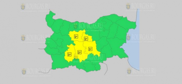 На 21 мая в Болгарии — дождливый Желтый код опасности