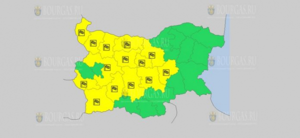 На 12 июля в Болгарии — ветреный Желтый код опасности