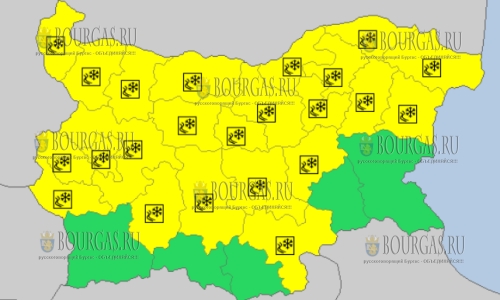 2 марта в Болгарии — скользкий Желтый код опасности