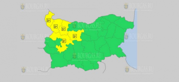 На 16-е мая в Болгарии — дождливый Желтый код опасности
