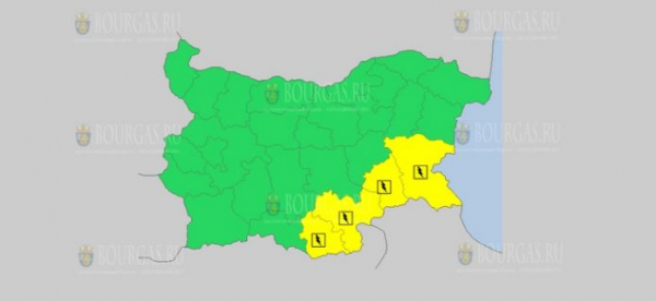 На 20 августа в Болгарии — дождливый и грозовой Желтый коды опасности