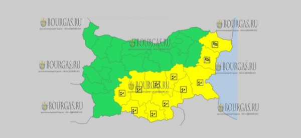 30 сентября в Болгарии — ветреный и дождливый Желтый код опасности