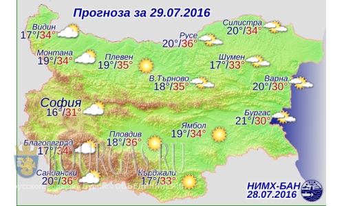 29 июля 2016 года — в Болгарии становится еще жарче