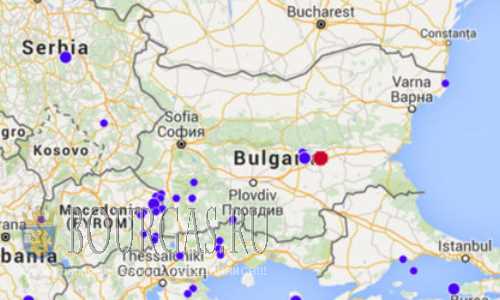 Серьезное землетрясение в Нова Загора Болгария