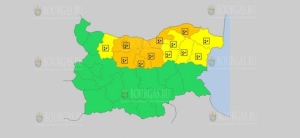 На 9 октября в Болгарии — дождливый Желтый и Оранжевый коды код опасности