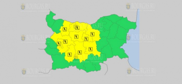 На 31-е мая в Болгарии — дождливый и грозовой Желтый код опасности