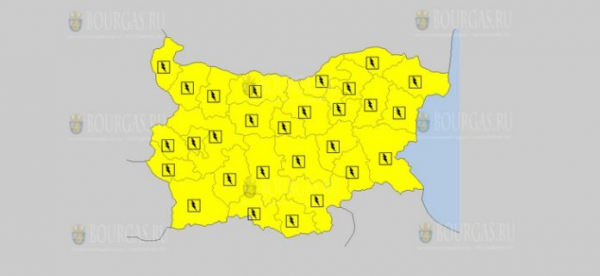 На 17 июня в Болгарии — дождливый и грозовой Желтый код опасности