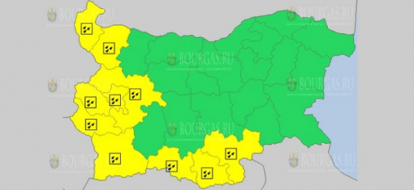 На 27 декабря в Болгарии — дождливый Желтый код опасности