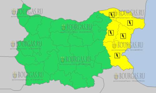 28 июля в Болгарии — дождливый и грозовой Желтый код опасности