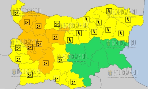 29 июня в Болгарии — грозовой и дождливый Оранжевый и Желтый коды опасности