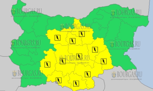 7 июня в Болгарии — грозовой и дождливый Желтый код опасности