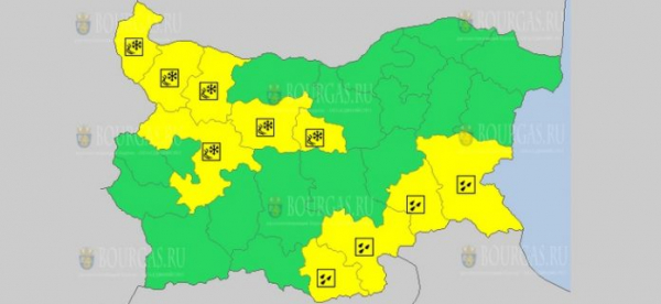 9-го января в Болгарии объявлен Желтый коды опасности