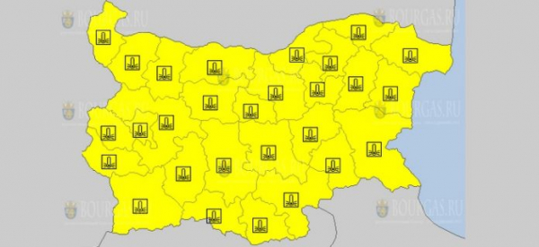 13-го февраля в Болгарии объявлен морозный Желтый код опасности