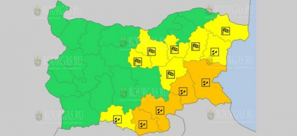 1-го февраля в Болгарии объявлен Желтый и Оранжевый коды опасности