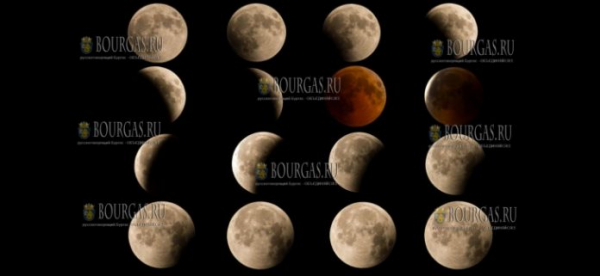 С 20-го на 21-е января в Болгарии можно наблюдать полное лунное затмение