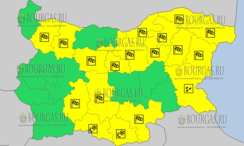 11 февраля в Болгарии — ветреный и дождливый/снежный Желтый код опасности