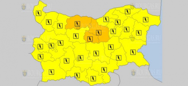 28-го мая в Болгарии объявлен Оранжевый и Желтый коды опасности