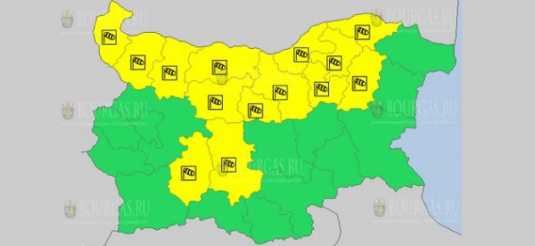 18-го мая в Болгарии объявлен Желтый код опасности