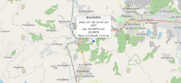 5 июля 2021 года в Болгарии произошло землетрясение