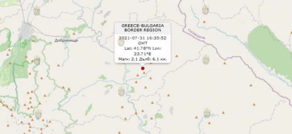 31 июля 2021 года в Болгарии произошло землетрясение