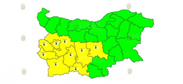 24 сентября в Болгарии объявлен Желтый код опасности