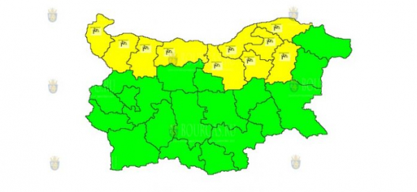 1 сентября в Болгарии объявлен Желтый код опасности