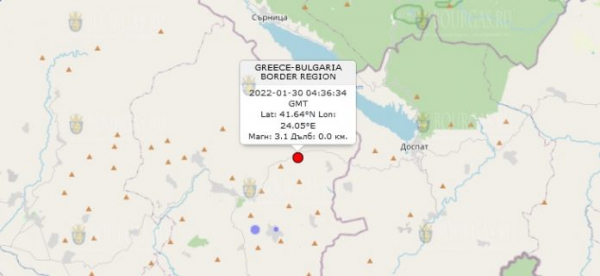 30 января 2021 года в Болгарии произошло землетрясение