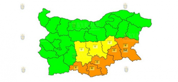 2 февраля в Болгарии объявлен снежный Оранжевый и Желтый коды опасности