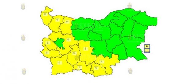 6 марта в Болгарии объявлен снежный Желтый код опасности