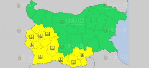 15-го февраля в Болгарии объявлен морозный Желтый код опасности
