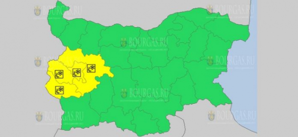 3-го января в Болгарии объявлен Желтый код опасности