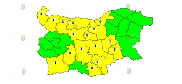 6 августа в Болгарии объявлен жаркий Желтый код опасности